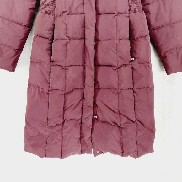 Cole Haan Signature in Burgundy Down Zip Up Winter Coat Z71 - Picture 3 of 11